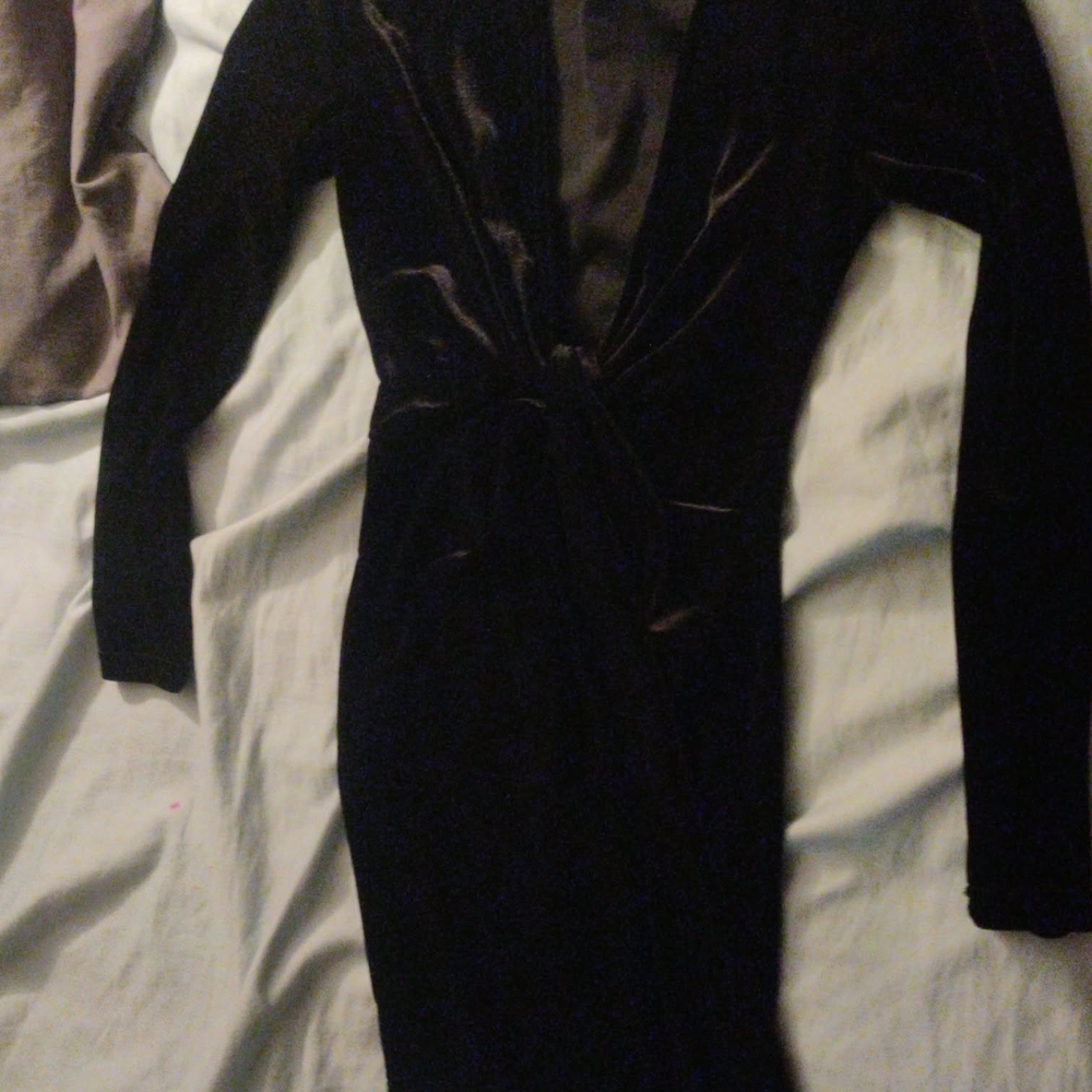 Elegant Black Velvet Dress
